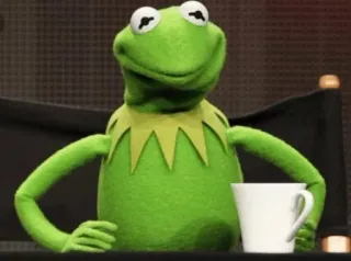 😄 Kermit カーミット, マペッツ, カエル, パペット, 緑 telegram sticker