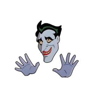 🤗 Joker Batman DC Comics, Bösewicht, Cartoon, Comic, Figur, Lächeln whatsapp sticker
