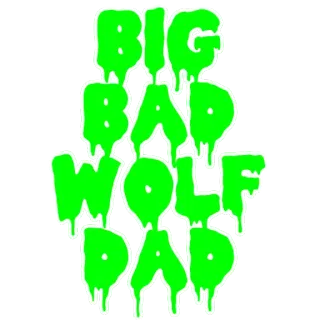 🍆 BIG BAD WOLF DAD zły wilk, tata, wilk, rodzic, humor, kreskówka telegram sticker
