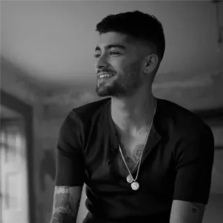 ▪️ Zayn Malik Zayn Malik, ca sĩ, trắng đen, chân dung, người nổi tiếng telegram sticker
