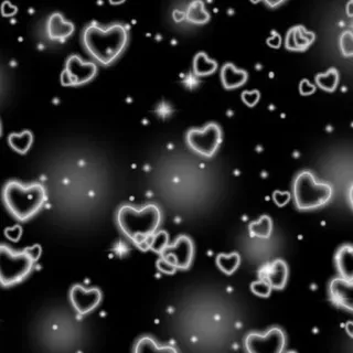 ❤️ hearts, love, black and white, sparkles, romantic, cute telegram sticker