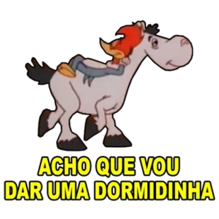 😴 Woody Woodpecker ACHO QUE VOU DAR UMA DORMIDINHA cartoon, woody woodpecker, horse, sleeping, funny, animation telegram sticker
