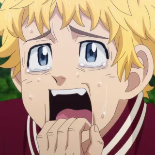 ⏱ anime, piangere, triste, emotivo, personaggio, manga telegram sticker