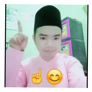 🙂 man, peci, finger, emoji, selfie, smile telegram sticker