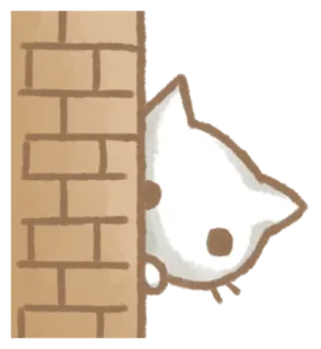 👀 kucing, mengintip, sembunyi, imut, binatang telegram sticker