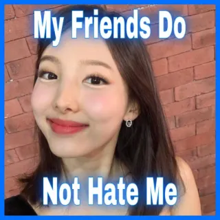 😛 My Friends Do Not Hate Me amitié, kpop, twice, nayeon, selfie, positif, amis telegram sticker