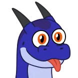 🤩 dragón, dibujos animados, lindo, animal telegram sticker