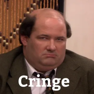 😑 Kevin Malone The Office Cringe cringe, the office, kevin malone, lucu, meme, canggung whatsapp sticker