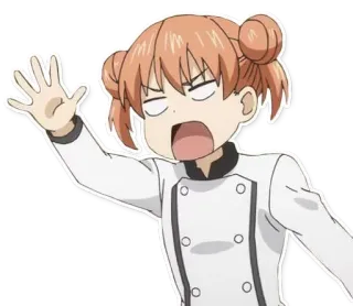 😧 Anime, Koch, Frustriert, Schockiert, Cartoon telegram sticker