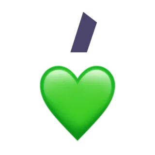 💚 cuore, verde, amore, emblema telegram sticker