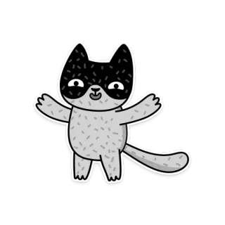 😃 고양이, 만화, 스티커, 동물, 귀여운, 일러스트 telegram sticker