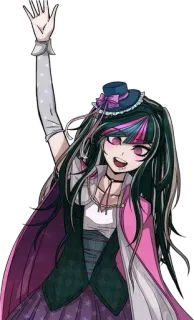 🌟 Ibuki Mioda Danganronpa Anime, Charakter, Ibuki Mioda, Danganronpa, Winken telegram sticker