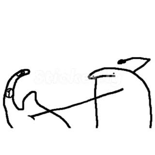 🥊 Stinkefinger, beleidigend, Geste, Zeichnung, unhöflich, Cartoon telegram sticker