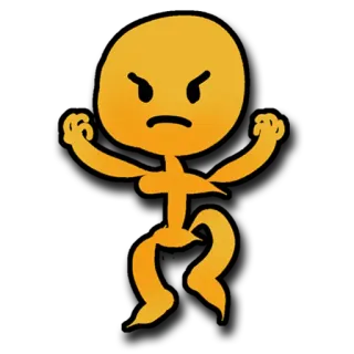 😠 bravo, emoji, amarelo, desenho animado telegram sticker
