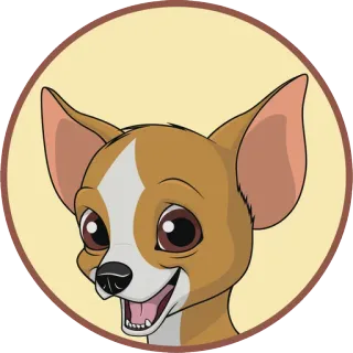 😁 chihuahua, dog, pet, animal, cute, cartoon telegram sticker