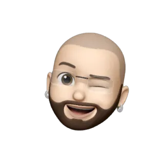 💥 Memoji, Avatar, Zwinkern, Digitaler Sticker, Cartoon, Kopfbild whatsapp sticker