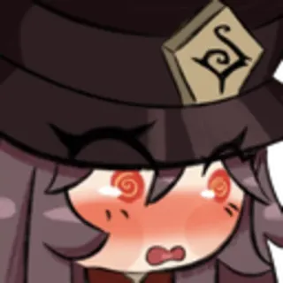 🌸 Hu Tao Genshin Impact Anime, Gioco, Hu Tao, Arrossire telegram sticker