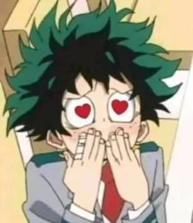 😍 Izuku Midoriya My Hero Academia Anime, My Hero Academia, Izuku Midoriya, Deku, Fanart, Sticker telegram sticker