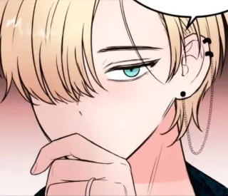 🤔 动漫, 漫画, 角色, 金发, 耳环, 美学 telegram sticker