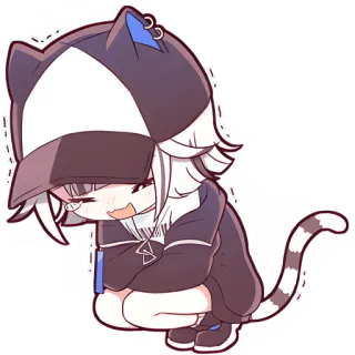 😂 Anime, Mèo, Chibi, Dễ thương, Kawaii, Manga, Hoạt hình telegram sticker