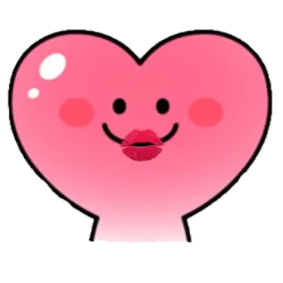 😘 corazón, beso, amor, emoji, dibujos animados telegram sticker