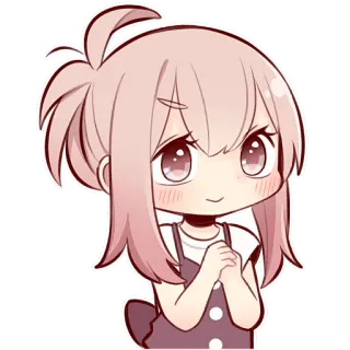 🥹 Anime, Chibi, Carino, Ragazza, Cartone animato, Adesivo, Manga telegram sticker