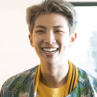 🐚 RM RM, BTS, Kpop, cantante, sorriso, fossette, ritratto telegram sticker