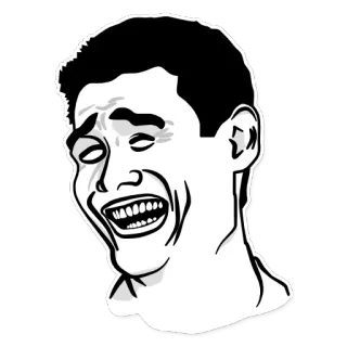 🏀 meme, laughing, face, internet telegram sticker