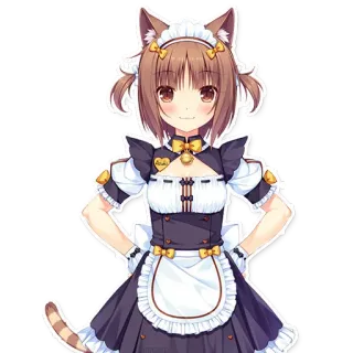 😎 catgirl, anime, maid, neko whatsapp sticker