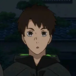 😮 anime, kreskówka, chłopak, portret, postać telegram sticker