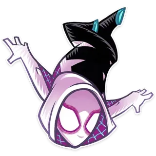 😘 Spider-Gwen 슈퍼히어로, 스파이더우먼, 스파이더 그웬, 마블, 만화 telegram sticker