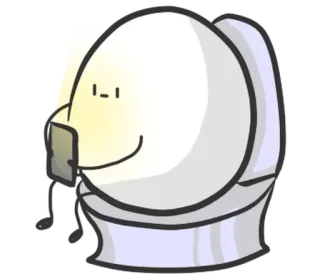 🥚 Vaso sanitário, Banheiro, Engraçado, Desenho animado, Sanita telegram sticker