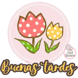🤗 Buenas Tardes цветы, тюльпаны, милый, приветствие, день, позитив, природа whatsapp sticker