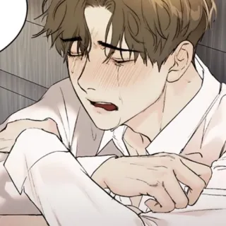 🧋 man, crying, sad, emotional, cartoon telegram sticker