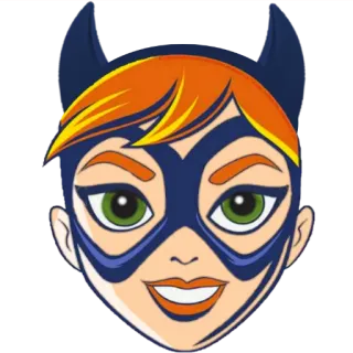 😁 Batgirl Batgirl, DC Comics, superhero, cartoon, mask, female, comic book character telegram sticker