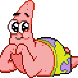 ๐ Patrick Star SpongeBob SquarePants patrick, patrick star, spongebob, cartoon, cute, pixel art telegram sticker