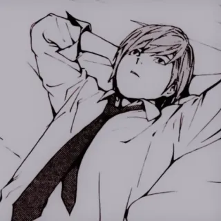 🕷 Light Yagami Death Note Anime, Manga, Death Note, Light Yagami, Personaggio telegram sticker