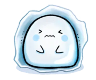 😣 lindo, dibujos animados, blob, pegatina, emoji, personaje whatsapp sticker