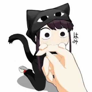 🐱 Komi Shouko Komi Can't Communicate はみ komi can't communicate, gato, anime, lindo, neko, manga, Shouko Komi telegram sticker