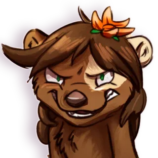 💢 เฟอร์รี่, มานุษยรูปนิยม, สัตว์, การ์ตูน, ตัวละคร, ภาพประกอบ telegram sticker