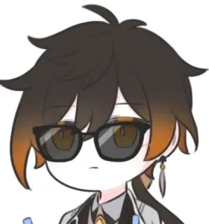 😎 Zhongli Genshin Impact Аниме, Персонаж, Genshin Impact, Чжун Ли, Видеоигра telegram sticker