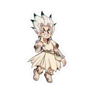 😃 Senku Ishigami Dr. Stone อนิเมะ, Dr. Stone, เซ็นคู, สติกเกอร์, มังงะ, วิทยาศาสตร์ telegram sticker
