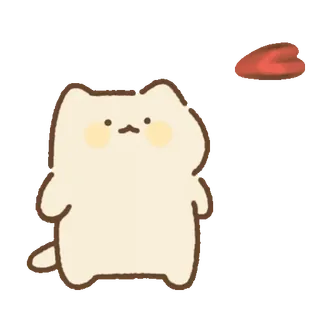 💬 cat, cute, simple, animal, cartoon, sticker whatsapp sticker