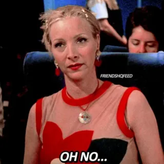 😿 Phoebe Buffay Friends OH NO... série télé, sitcom, comédie, Friends, drôle, Phoebe telegram sticker
