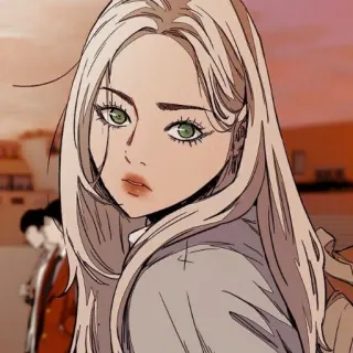 🚴‍♀ cartoon, anime, girl, woman, portrait, illustration whatsapp sticker
