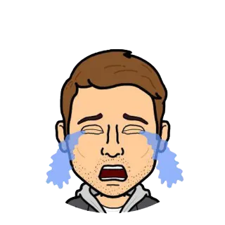 😭 khóc, buồn, bitmoji, nước mắt, khó chịu whatsapp sticker
