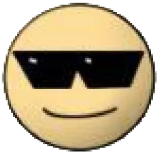 😎 emoji, smiley, sunglasses, cool, yellow, face telegram sticker