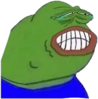 🐸 Pepe the Frog 페페, 개구리, 밈, 인터넷 밈, 우는 telegram sticker