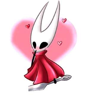 😘 Hornet Hollow Knight hornet, hollow knight, video game, cute, heart telegram sticker