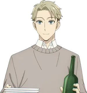 🍺 Loid Forger Spy × Family Loid Forger, Spy x Family, Anime, Personnage, Dîner, Vin whatsapp sticker